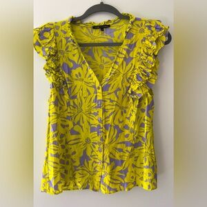 Caballero Floral Button-Up Blouse L